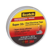 Scotch 6132-BA-100 Super 33 Black Vinyl Electrical Tape 3/4 W in. x 66 L ft.
