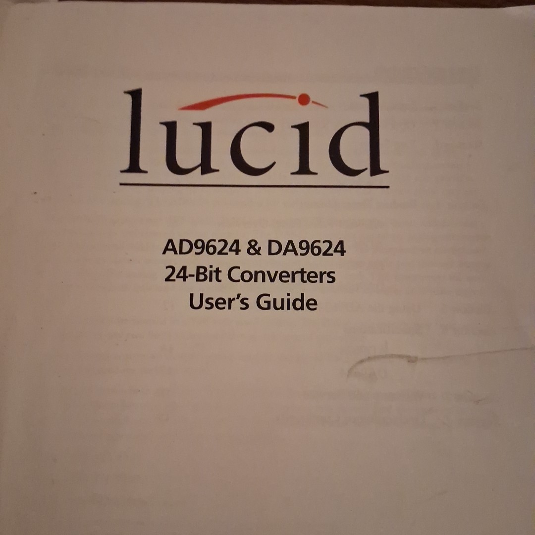Lucid AD 9624 & DA 9624 24-Bit Converters With 1 Power Supply And