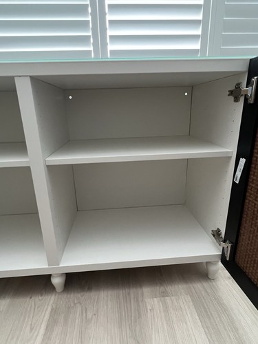 IKEA White 2-Door Besta Unit with Glass Top (soft close, push to open) - Picture 10 of 12