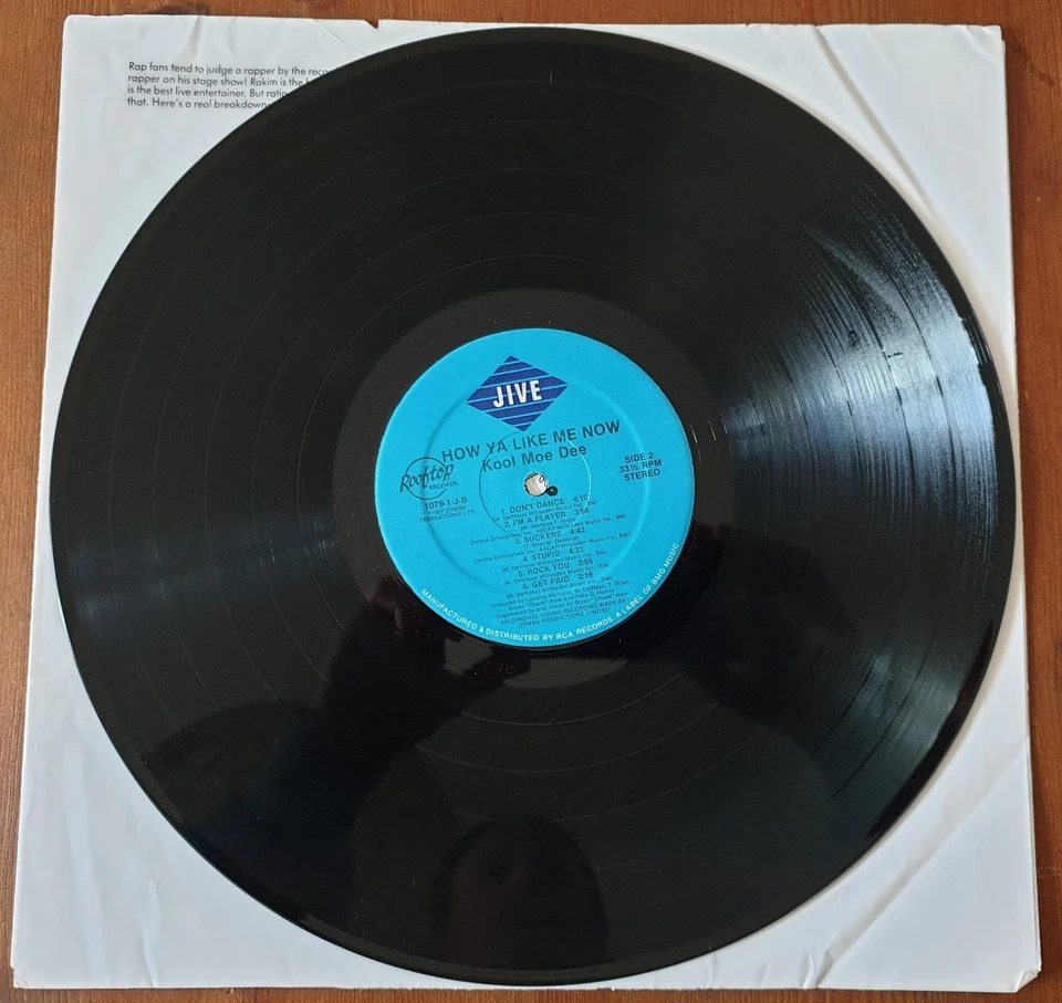 KOOL MOE DEE - How Ya Like Me Now Vinyl LP - Old School Hip Hop (1987) - Bild 3 von 4