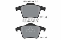 Bremsbelagsatz Scheibenbremse Hinten Textar 2401101 FÜR Volvo BremsbelÄGe