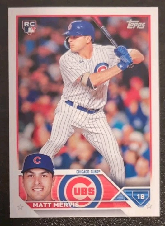 Matt Mervis #US42  2023 Topps Update Series Base Rookie Card Chicago Cubs RC - Image 3 of 3