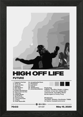 Future - High Off Life Album Cover gerahmtes Wandbild Poster Leinwanddruck Bild