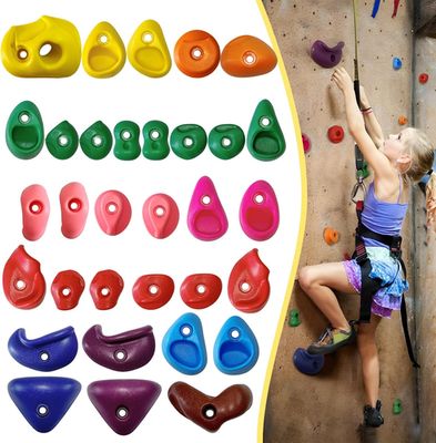 #ad 32 PCS Rock Climbing Wall for KidsRock Wall Climbing HoldsAdults Climbing Wall $57.79