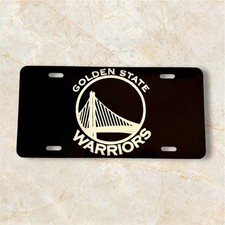 Golden State Warriors Car Tag Laser Engraved Aluminum Front License Plate.