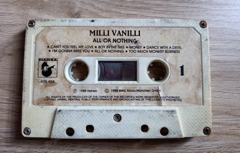 Milli Vanilli : All Or Nothing ( Cassette Tape ) - Image 4 of 4