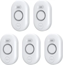5 Pack Water Leak Detectors for Home, 100Db Water Sensor Alarm for Basement,Floo