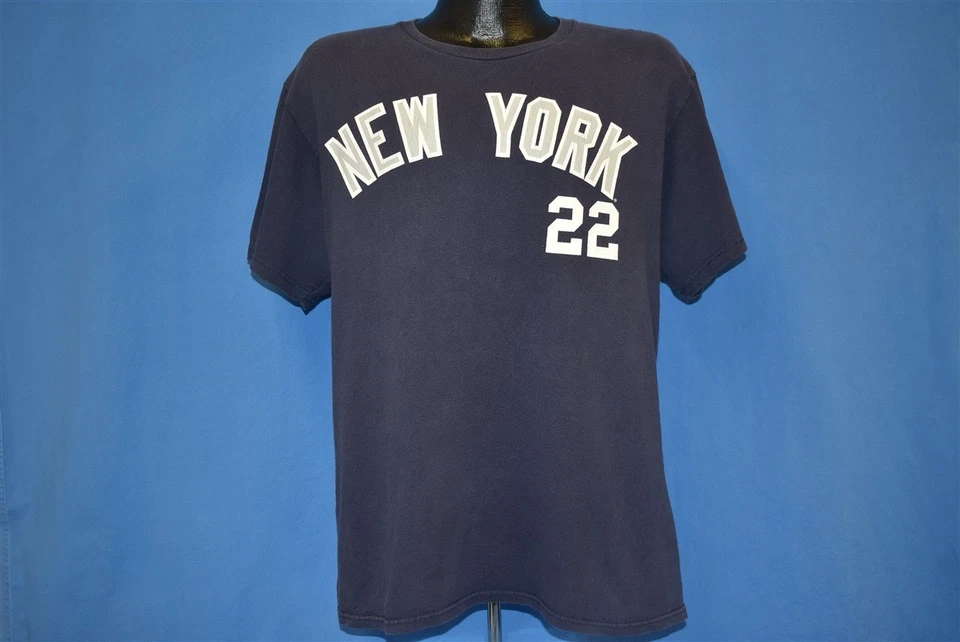  БЕЙСБОЛЬНАЯ ФУТБОЛКА NEW YORK YANKEES JACOBY ELLSBURY #22 MLB 2-СТОРОННЯЯ NY BLUE L - Изображение 2 из 3