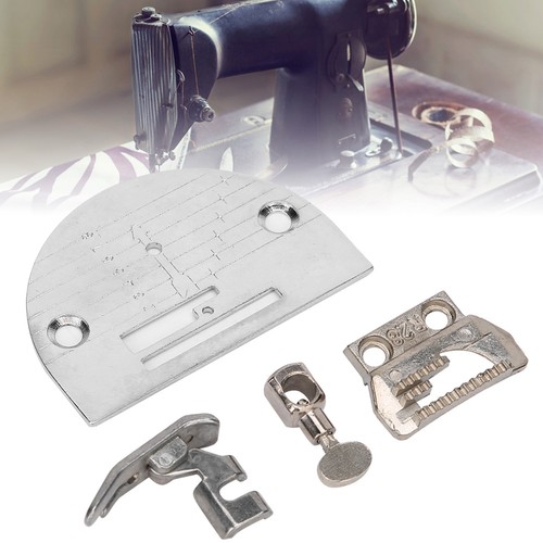 ·Kit de prensatelas de pie de diente de sierra abrazadera de placa de aguja de metal para costura doméstica M - Imagen 3 de 15