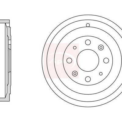 FIAT GRANDE PUNTO 199 2005 Brems Trommel Break Drum DRM9956