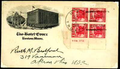 USA NAVY 1928 COVER IN CHINA: USS TRUXTON IN SHANGHAI ON USA # 553 VALLEY FORGE