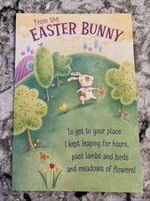 From The Easter Bunny   5  x7  Hallmark Greeting Card