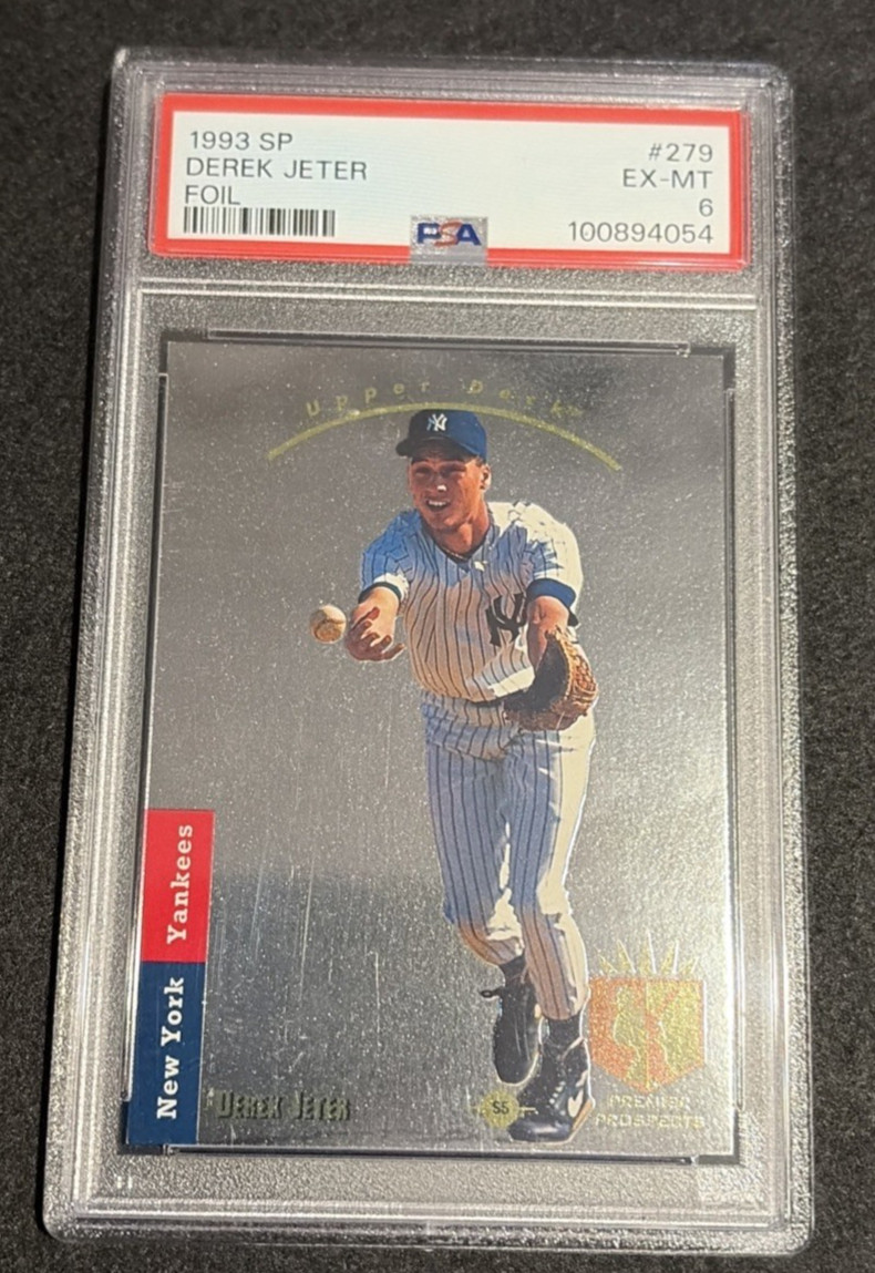 1993 Upper Deck SP DEREK JETER NY Yankees Foil Rookie RC #276 Excellent MT PSA 6