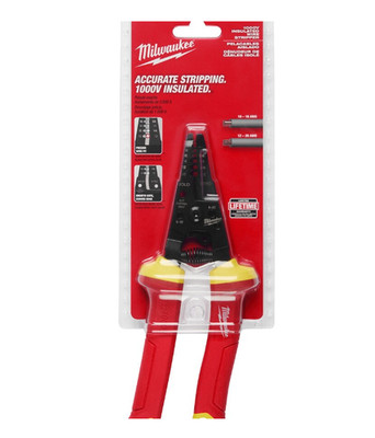 Milwaukee 1000V Insulated 10-20 AWG Wire Stripper & Cutter | 48-22-2214 | 1 Pc