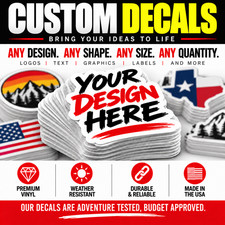 Custom Vinyl Decals Personalized Logo Stickers Any Shape Business Labels In Bulk Custom Vinyl Decals Personalized Logo Stickers Any Shape Business Labels In Bulk