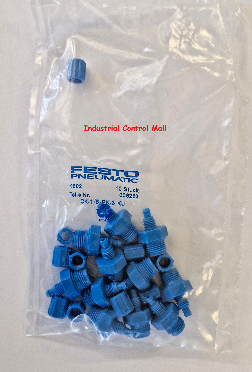 10PCS New For Festo CK-1/8-PK-3-KU Connector CK18PK3KU 6253 Free Shipping