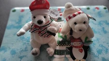 2 Christmas Coca-cola collectible Polar Bear plush