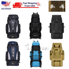 80L-100L Outdoor Hiking Military Tactical Backpack Rucksack Camping Trekking Bag