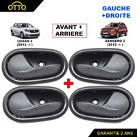 Pack Von 4 Griff Schwarz Innen TüR FüR Dacia Sandero Logan 2