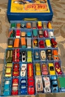 Vintage Lesney Matchbox lot of 48 Cars & Trucks 70's era and older W/Carry Case!