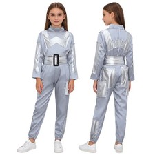 Kinder Roboter Cosplay Kostüm Langarm Rollkragen Shirts Lange Hose und Gürtel