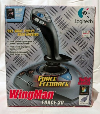Logitech Wingman Force 3D Feedback USB Flight Controller Gaming Joystick - NEW