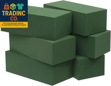 6Pc Wet Fresh Floral Foam Blocks Green Florist Foam Bricks 8.9 L X 3.9 W X 3 H