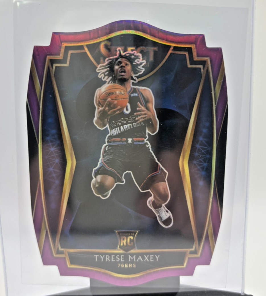 2020-21 Select TYRESE MAXEY Purple Die-Cut Premier Level Rookie /99 🔥 SP #174
