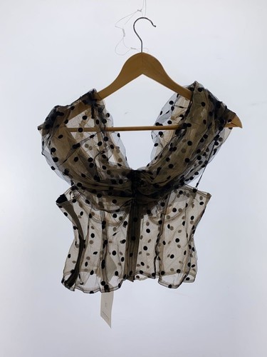 MAISON SPECIAL vest bustier dot tulle FREE polyester Brown total pattern Used - Picture 2 of 4