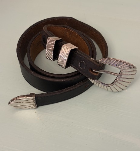 Charlene Robert Little Navajo Sterling Ranger Gürtelschnalle signiert CR