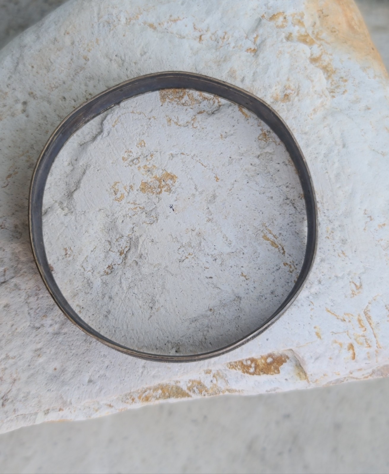 VTG Sterling 925 Solid Silver Bangle Bracelet Siz… - image 4