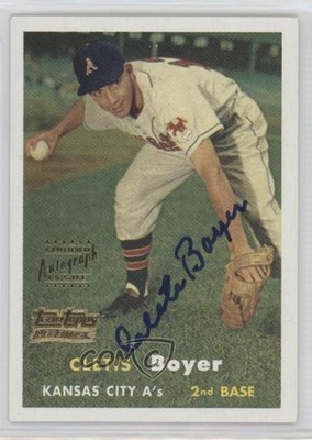 2001 Topps Team Topps Legends Clete Boyer Cletis Boyer #TT31R Auto k4s