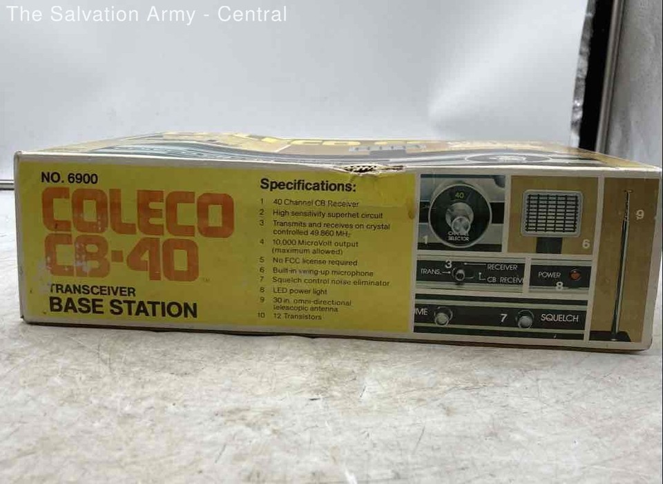 Coleco CB-40 Silver Black 40 Channel CB Receiver Transceiver Base ...
