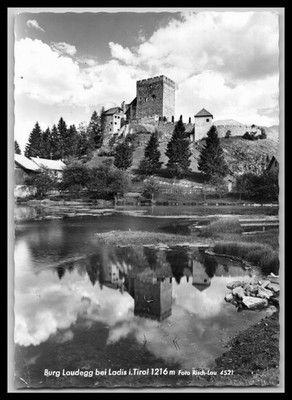 Postcard Castle Laudegg near Ladis-Tyrol Austria