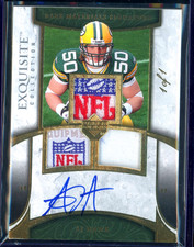 2006 UD Exquisite AJ HAWK 1/1 Auto Autograph NFL LOGO SHIELD RC Rookie Card A.J.. rookie card picture