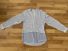 Esprit Hemdbluse Weiß Blau Gestreift Größe...