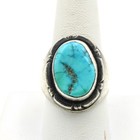 Southwest Signed Sterling Malachite Turquoise Size 5-9.5 Rings Lot of 5 #S5650-5 — photo 7