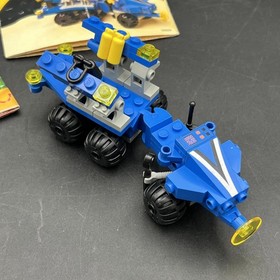 VINTAGE LEGO SPACE 1558 MOBILE COMMAND TRAILER PARTS COMPLETE w MANUAL