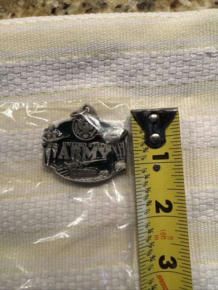 Hebilla de cinturón de peltre del ejército de Estados Unidos Siskiyou J50 de colección 1989 hecho en EE. UU. Foto 3 de 3