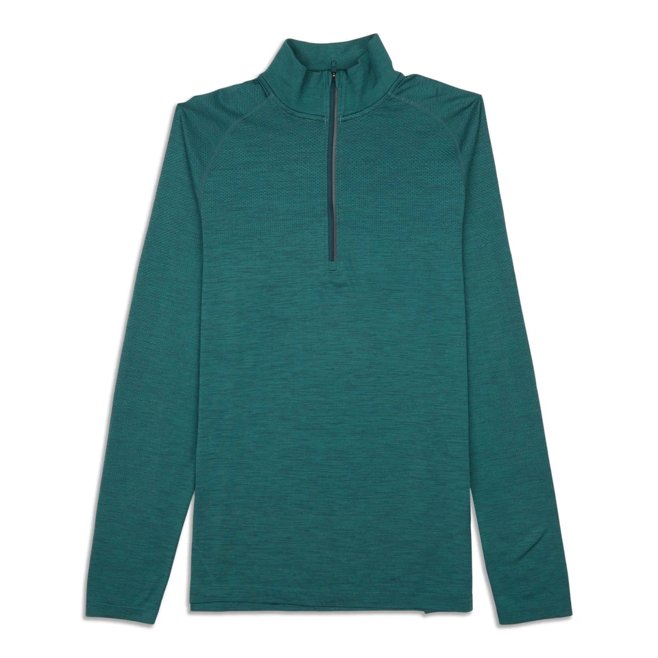 Мужской повседневный пуловер lululemon на молнии 1/2 размер M зеленый