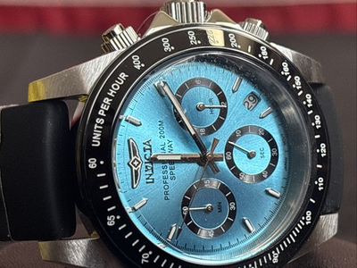 #ad Invicta Speedway Daytona Tiffany Blue Dial With Sporty Black Strap #50490 $55.00