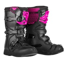 2027 Fly MX Maverik Kids Youth Motocross Boots Pink Black