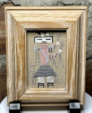Mini Framed Sand Painting – Native American Style Art – Southwestern Decor 11cm