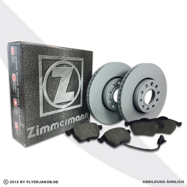 Zimmermann Bremsen Set Bremsscheiben BremsbeläGe Vorne Audi A3 8L1 S3 Quattro-image