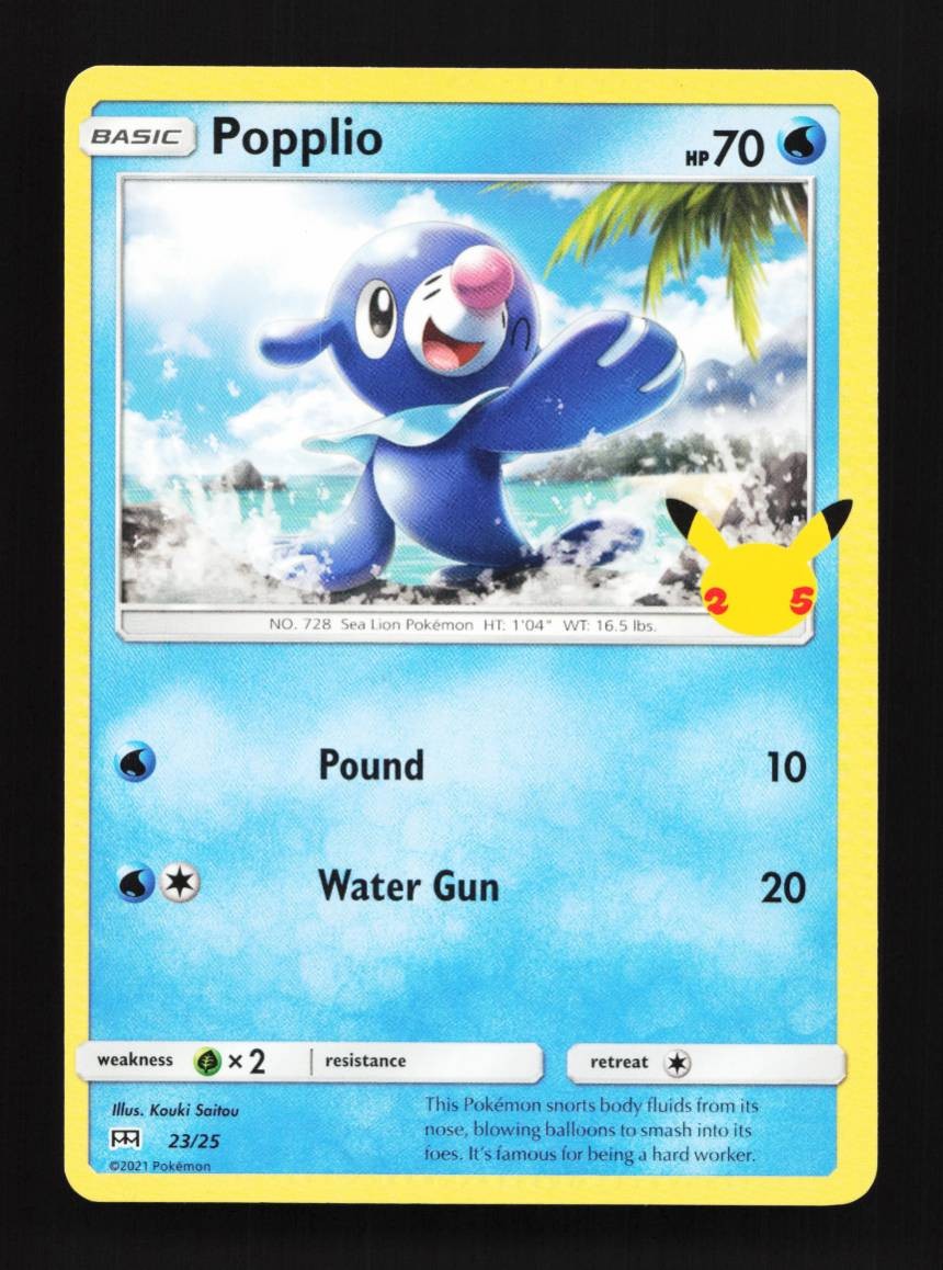 Popplio 23/25 LP McDonald's Collection 2021 English Pokemon Card TCG