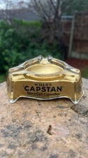 Vintage Glass Wills Capstan Ashtray Cigarette Advertising Collect Toboccania
