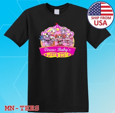 Circus Baby Pizza World Black Size S-5XL