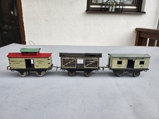 Ives G&uuml;terwagen in Spur 0, Nr 53 PA.R.R.CO, 55 Live Stock, 56 Pennsylvania Lines
