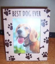 NIB 1HEARTDOGS WOODEN BEST DOG EVER PET PHOTO FRAME