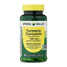 Spring Valley Turmeric Curcumin with Ginger Powder Dietary Supplement Vegetarian